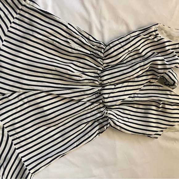 Striped dark navy blue and white Romper - Picture 7 of 7